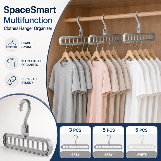 Dora's Inventory™ SpaceSmart Multifunction Clothes Hanger Organizer
