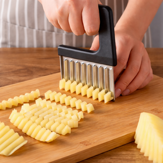 Dora's Inventory™ CrinkleCut Wavy Slicer for Potatoes, Vegetables & Fruits